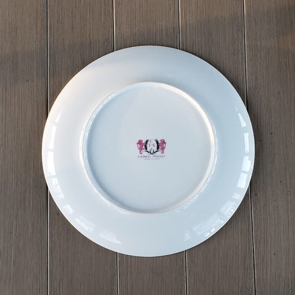 Set of 2 CTS Eternal Harvest Dinner Plates Gold & Silver CTS Vintage Mid Century - Picture 2 of 12